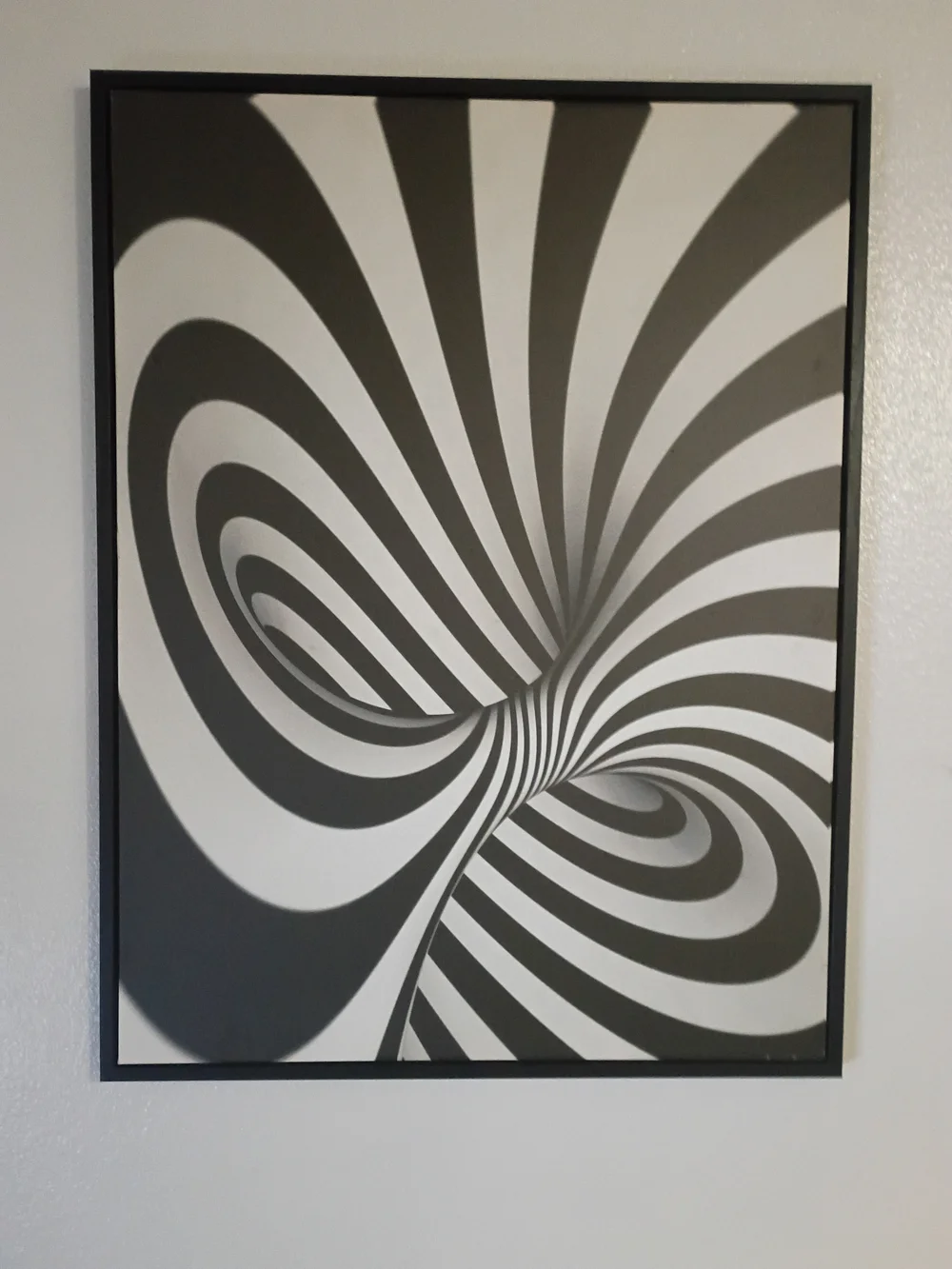 Monochrome Optical Illusion Wall Art - Black & White
